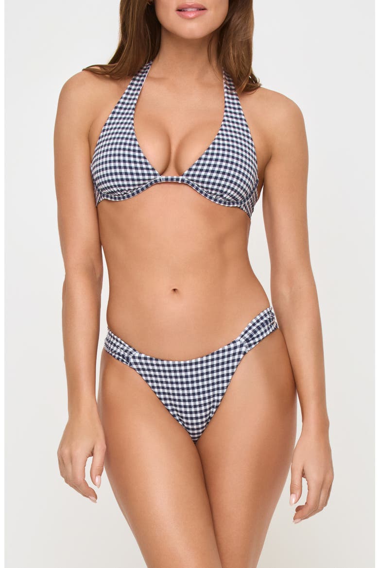 Isa Underwire Bikini Top, Alternate, color, ATTA GIRL GINGHAM