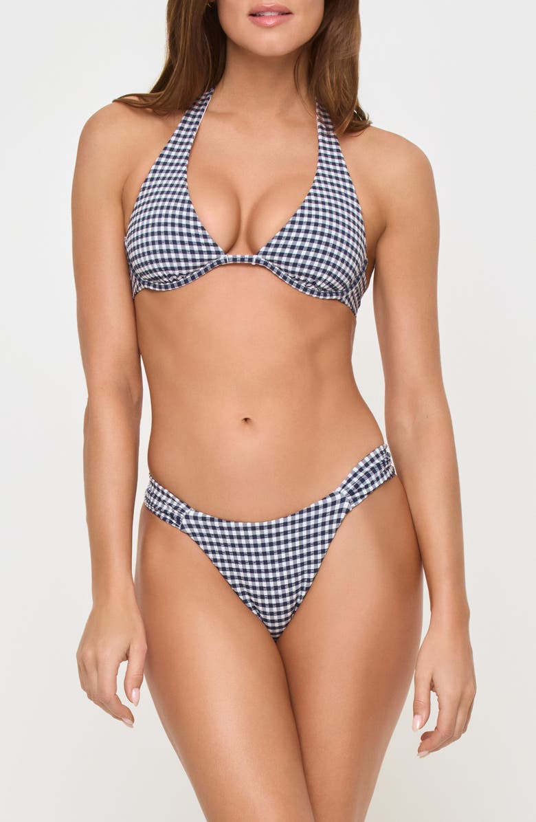 LSPACE Dolce Bitsy Bikini Bottoms, Alternate, color, Atta Girl Gingham