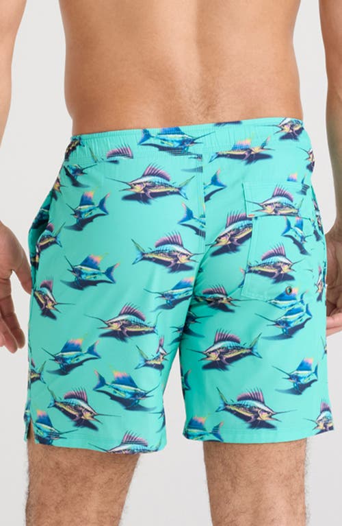 Saxx Oh Buoy 2-in-1 Volley 7-inch Swim Trunks In Great Catch-surf Blue