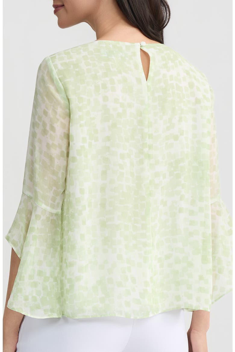 Ruffle Sleeve Top, Alternate, color, CELERY MULTI