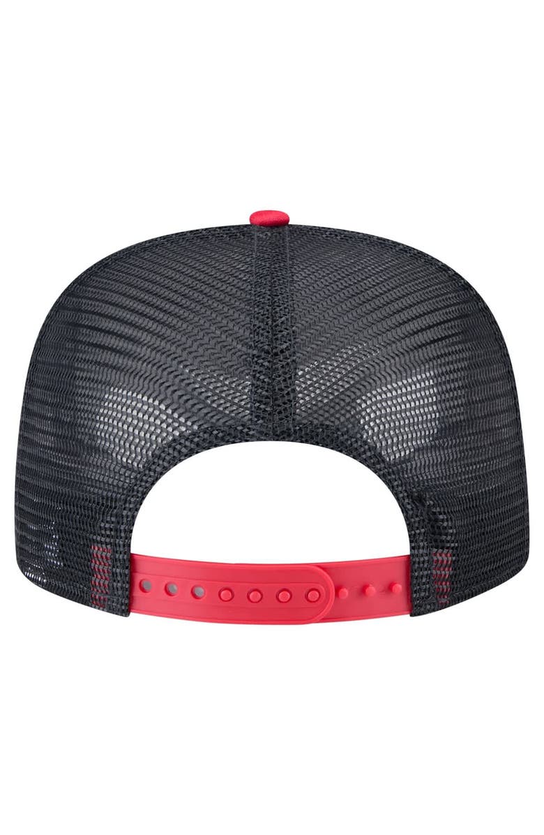 New Era Men's New Era White/Red Boston Red Sox Retro Script Trucker 9FIFTY Snapback Hat, Alternate, color, White