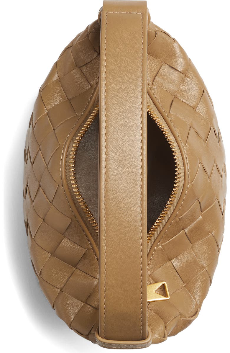 Bottega Veneta Candy Wallace Intrecciato Handheld Pouch, Alternate, color, Dark Praline-Gold