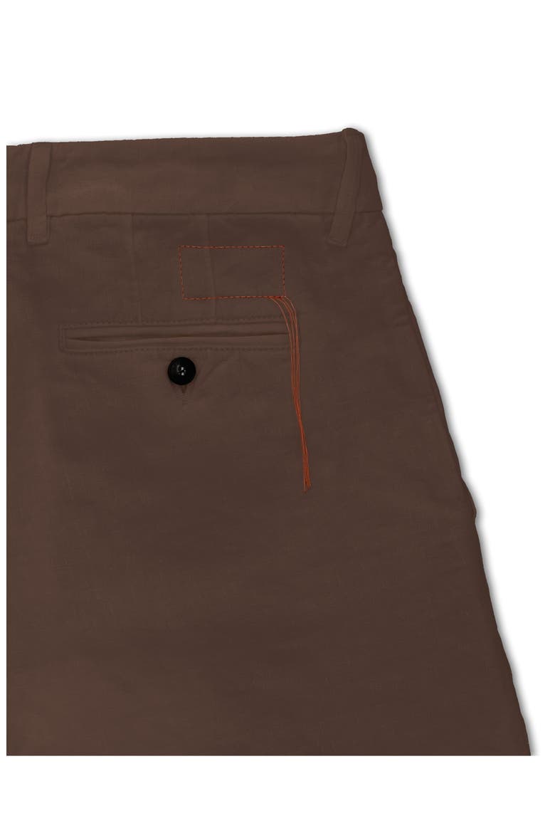 Beachshort Linen Bermuda Pleated Trousers, Alternate, color, BROWN