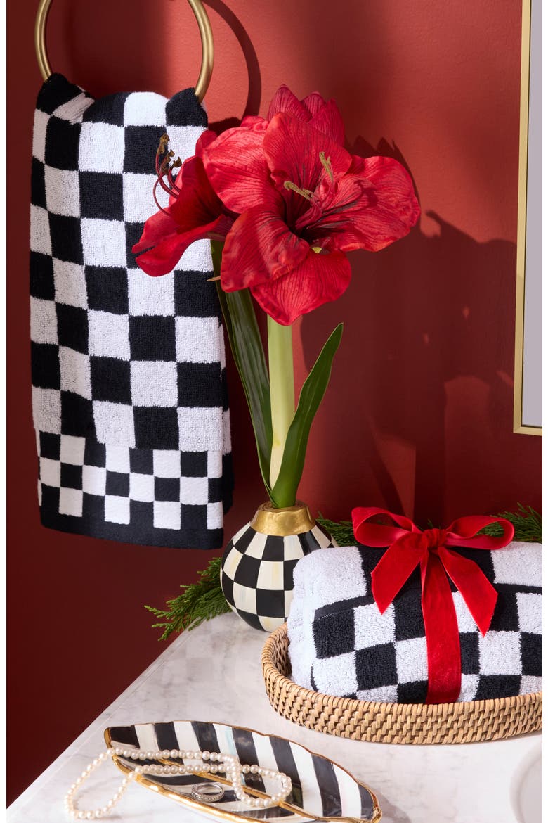 Courtly Check Imitation Amaryllis Bulb Arrangement, Alternate, color, COURTLY
