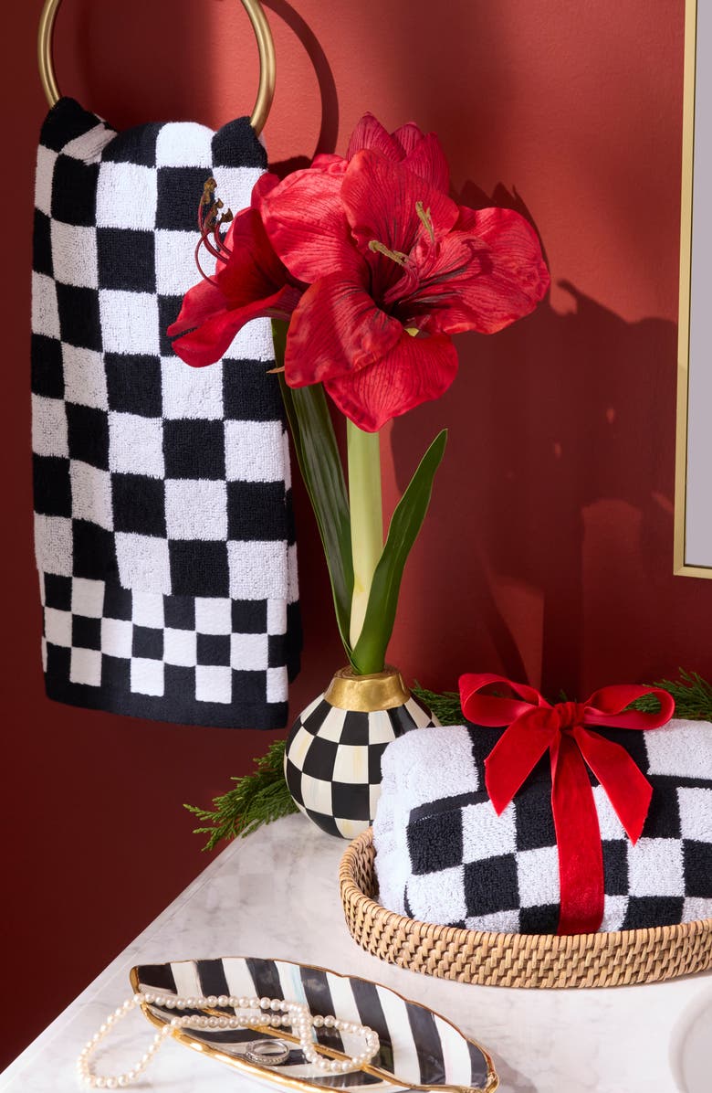 MACKENZIE CHILDS Courtly Check Imitation Amaryllis Bulb Arrangement, Alternate, color, Courtly