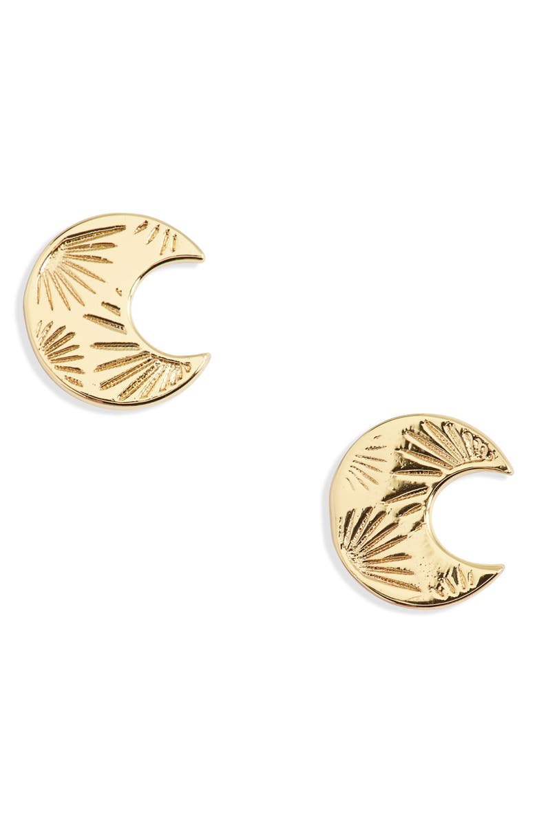 gorjana Azul Crescent Stud Earrings, Main, color,