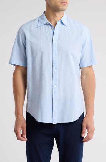 Coastaoro Dax Short Sleeve Linen Blend Button-Up Shirt
