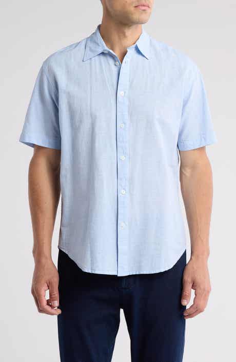 Coastaoro Dax Short Sleeve Linen Blend Button-Up Shirt