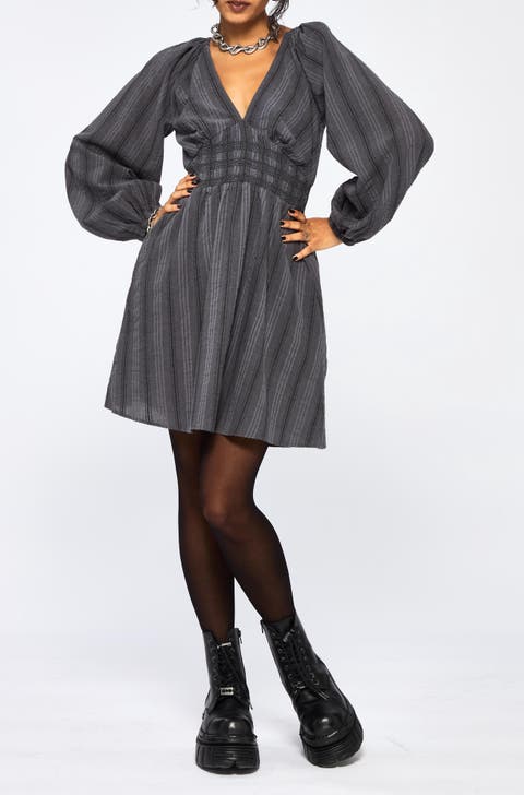Grove Cotton Blend Smock Mini Dress