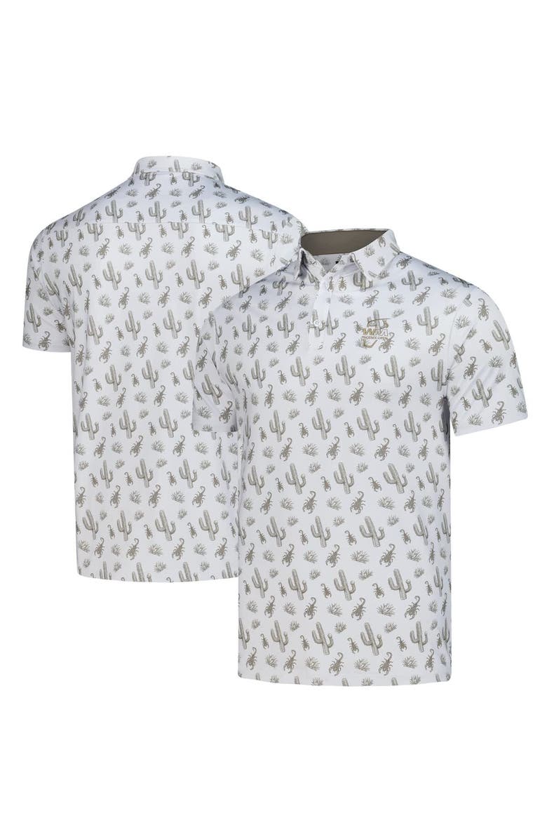 FLOMOTION Men's Flomotion Gray WM Phoenix Open Calyspo Cactus Polo, Main, color, Gray