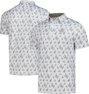 FLOMOTION Men's Flomotion Gray WM Phoenix Open Calyspo Cactus Polo