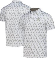 FLOMOTION Men's Flomotion Gray WM Phoenix Open Calyspo Cactus Polo