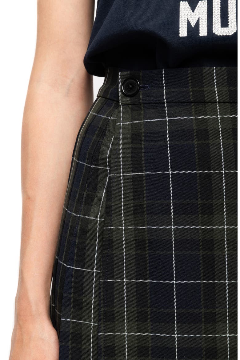 Jumi Tartan Pleated Miniskirt, Alternate, color, ENCRE