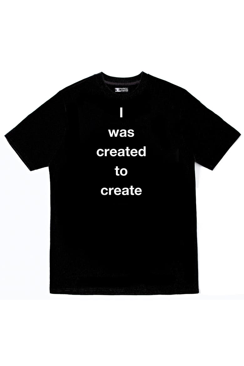 Created To Create Tee, Main, color, Black