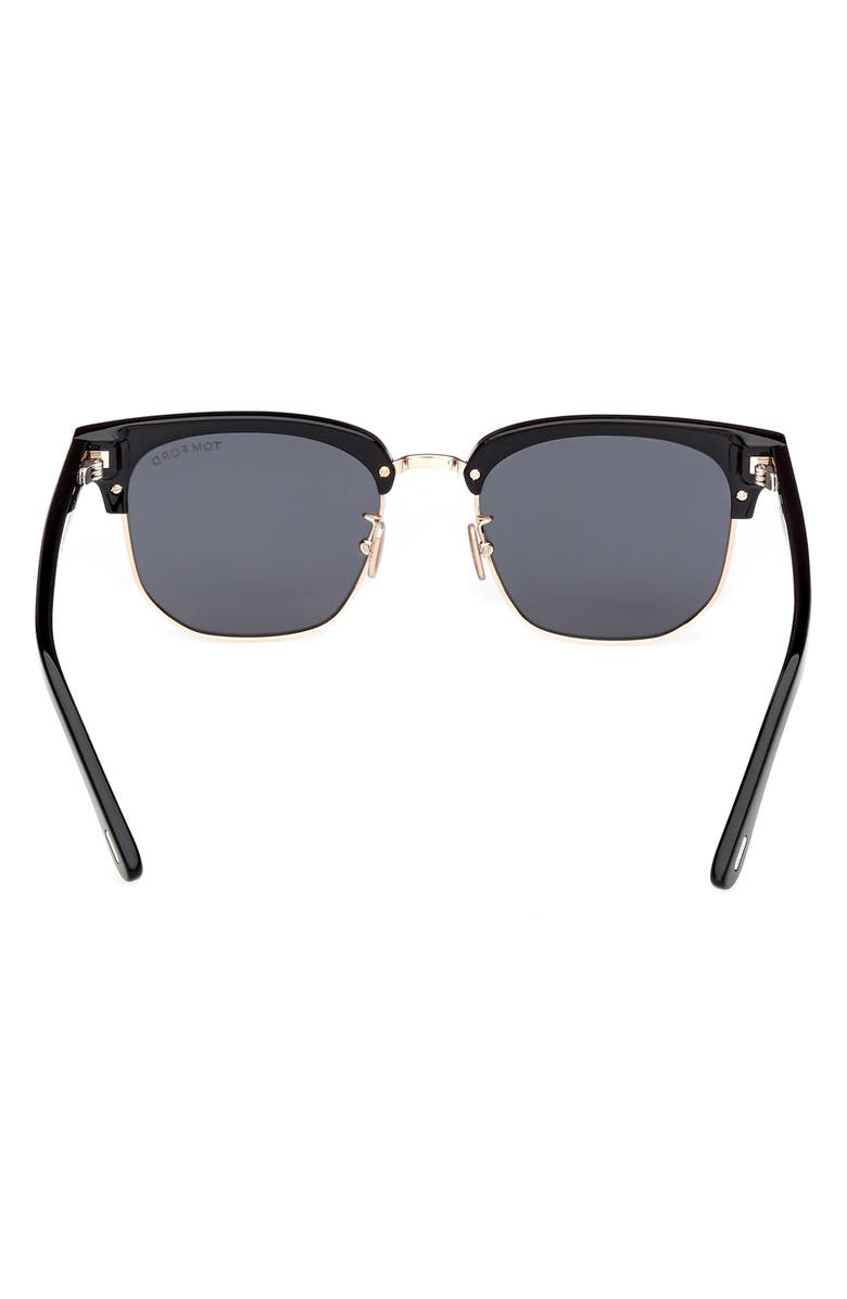 TOM FORD 54mm Square Sunglasses, Alternate, color, Shiny Black / Smoke
