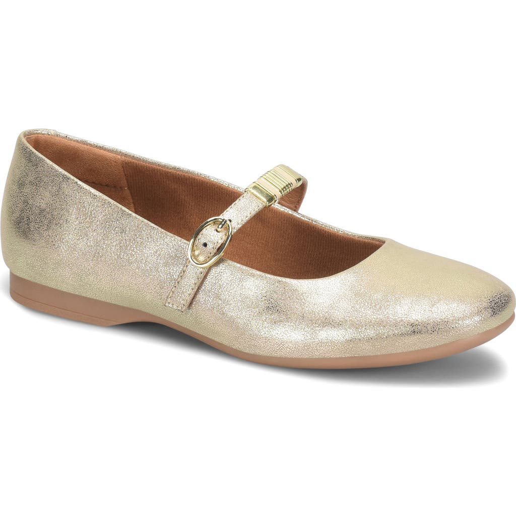 Eurosoft Khloe Mary Jane Flat In Gold