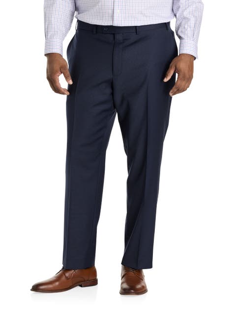 Big & Tall Flat-front Suit Pants