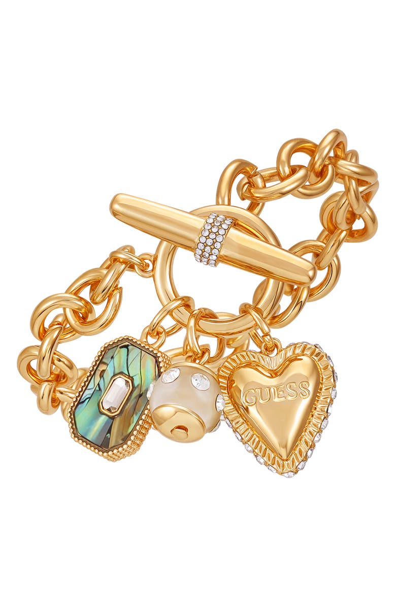 GUESS Charm Toggle Bracelet, Main, color, Gold Tone