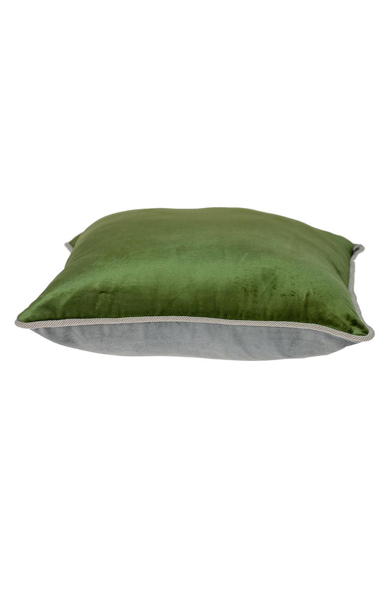 PARKLAND COLLECTION Maia Transitional Olive Throw Pillow, Alternate, color, Olive