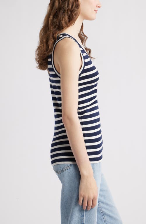 Caslonr Caslon(r) V-neck Cotton Blend Tank Top