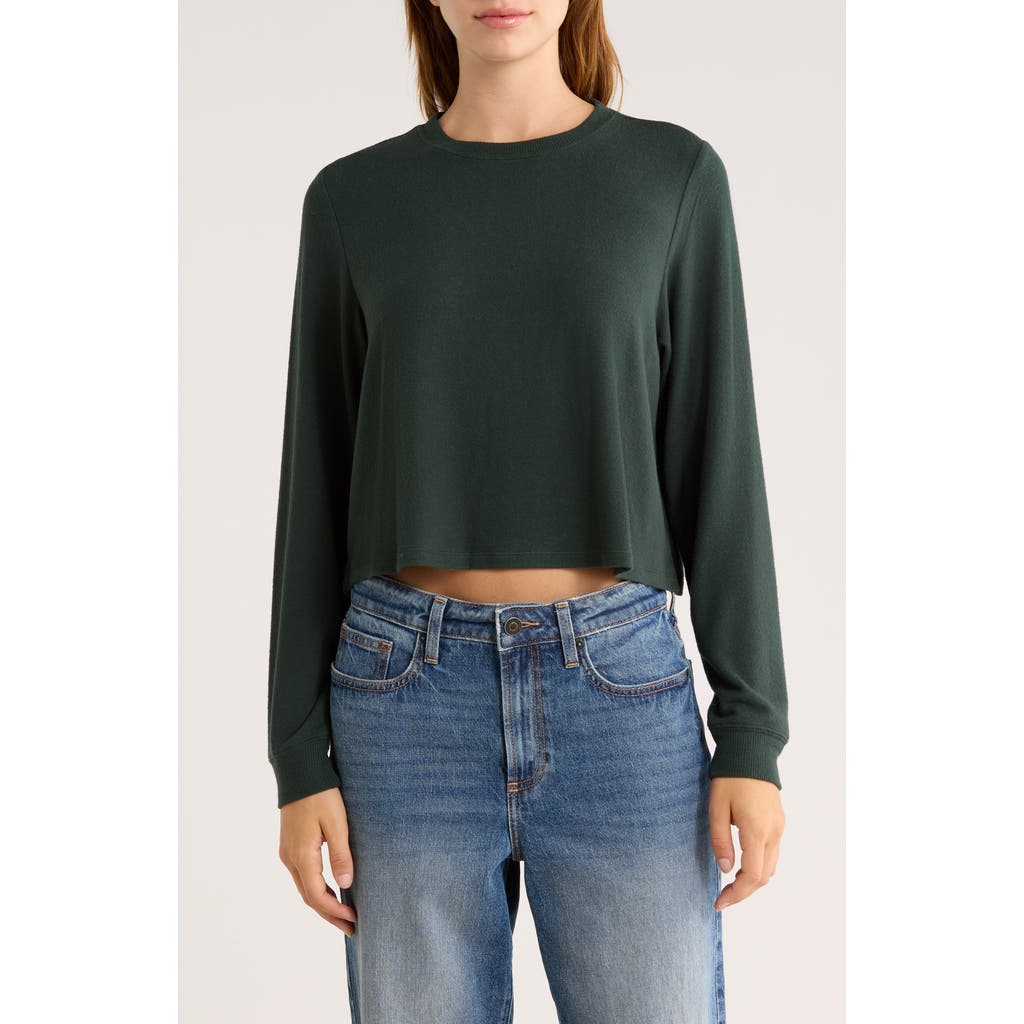 Abound Easy Cozy Crew Pajama Sweatshirt In Green