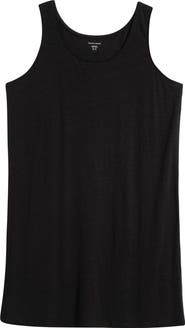 Eileen Fisher Organic Linen Scoop Neck Sleeveless Shift Dress