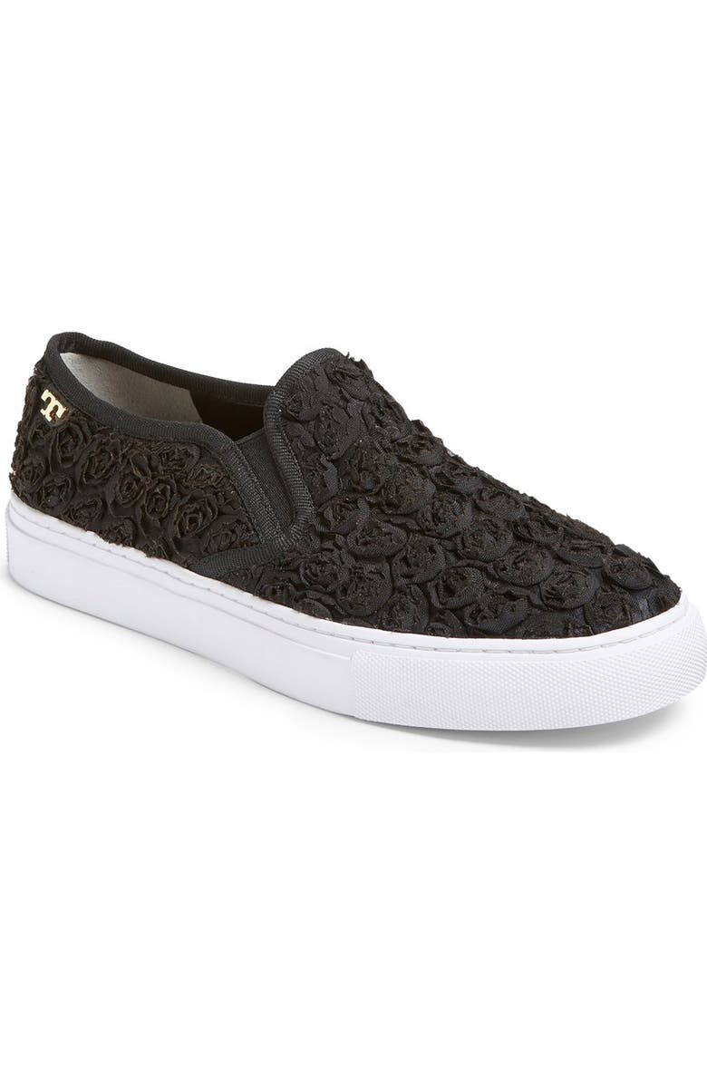 Tory Burch 'Rosette' Slip-On Sneaker, Main, color,