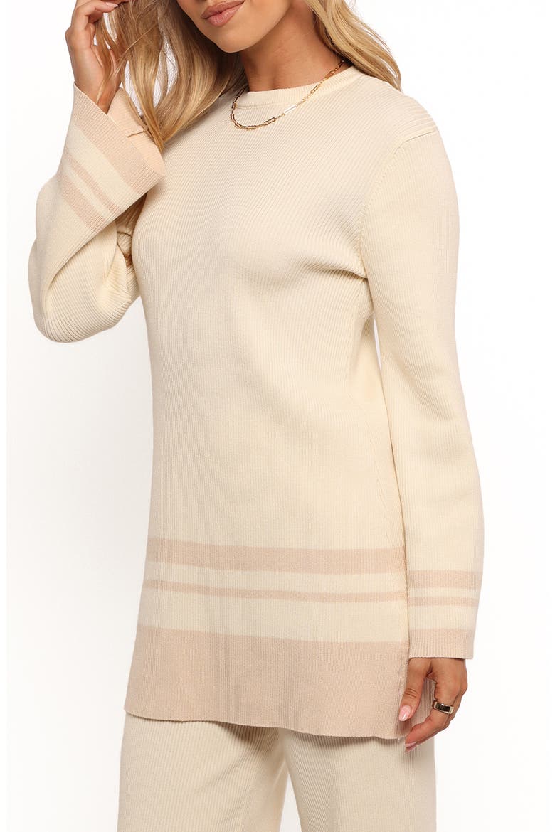 Lowell Stripe Bell Sleeve Sweater, Alternate, color, WHITE/ CREAM