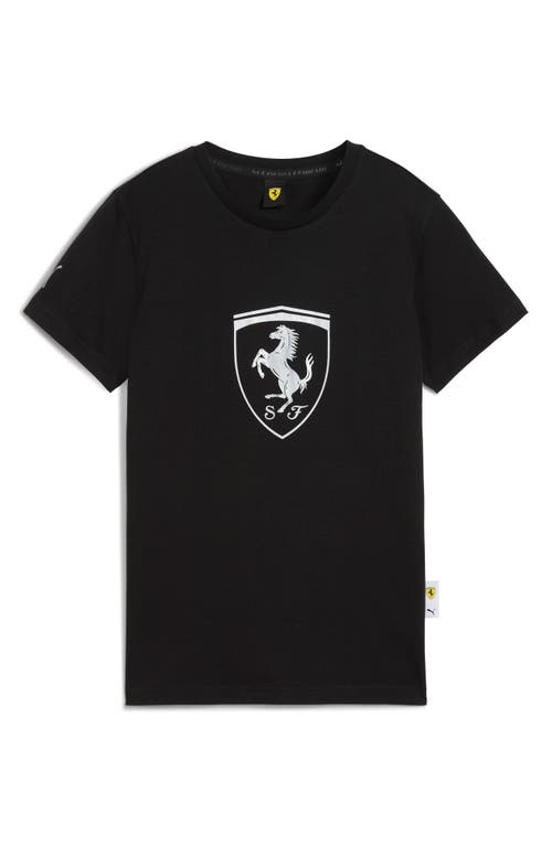 Puma X Ferrari Sportswear Cotton Graphic T-shirt In Black