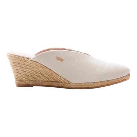 Truja Canvas Espadrille Mule Wedges