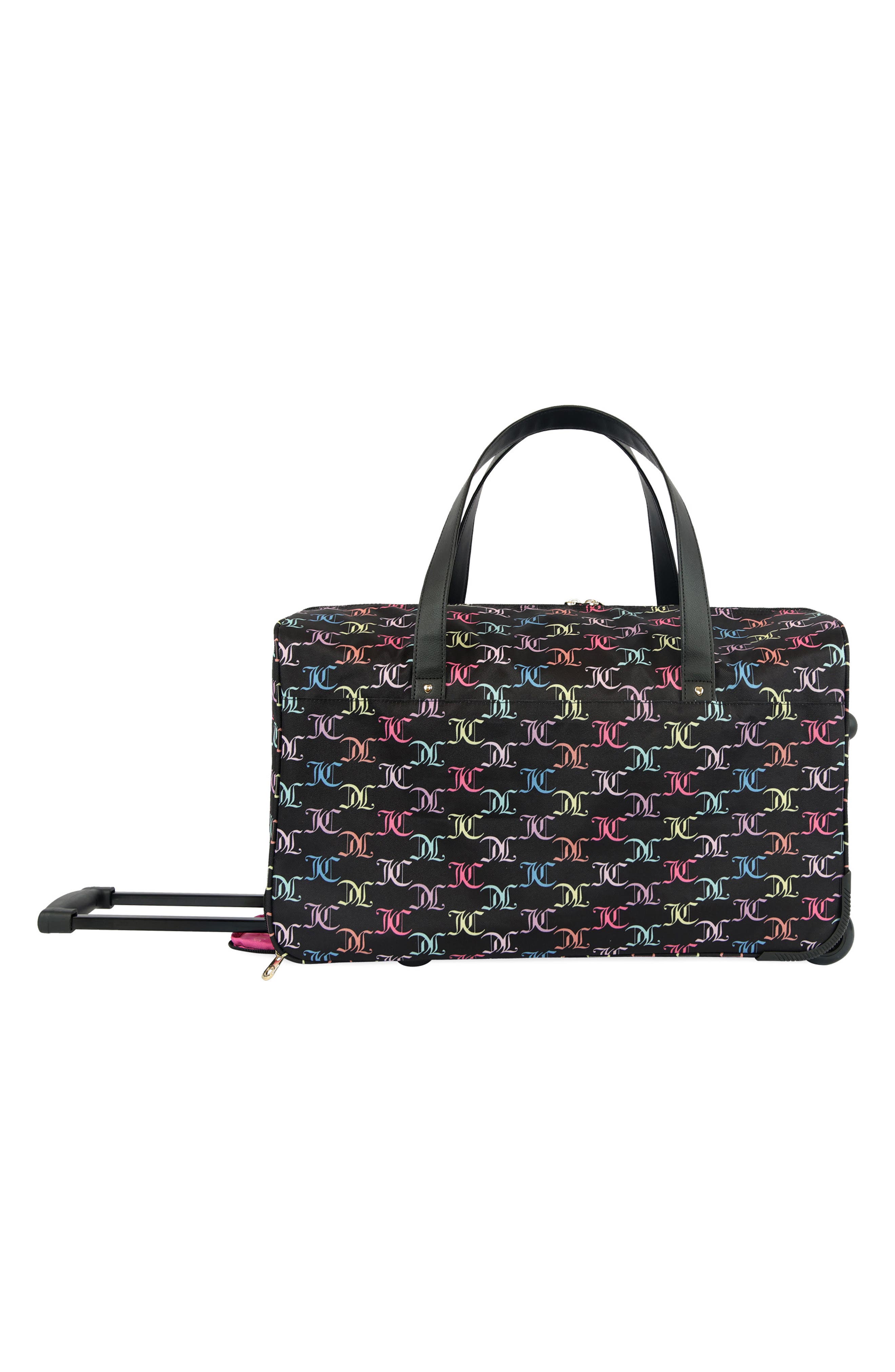 Sahara Rolling Duffle Bag, Alternate, color, BLACK MULTI JC TILE