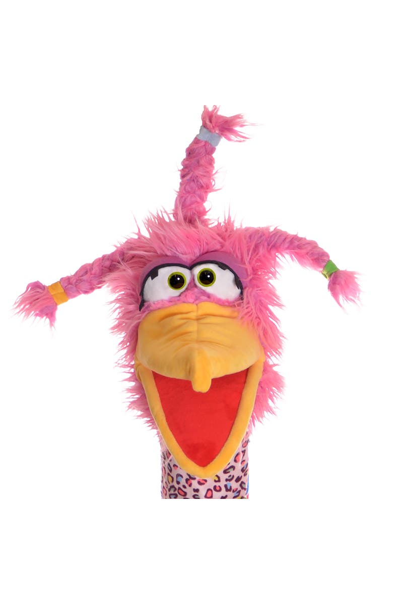 Living Puppets Dizzy The Big Pink Bird 26 Inch Plush Hand Puppet, Alternate, color, Pink