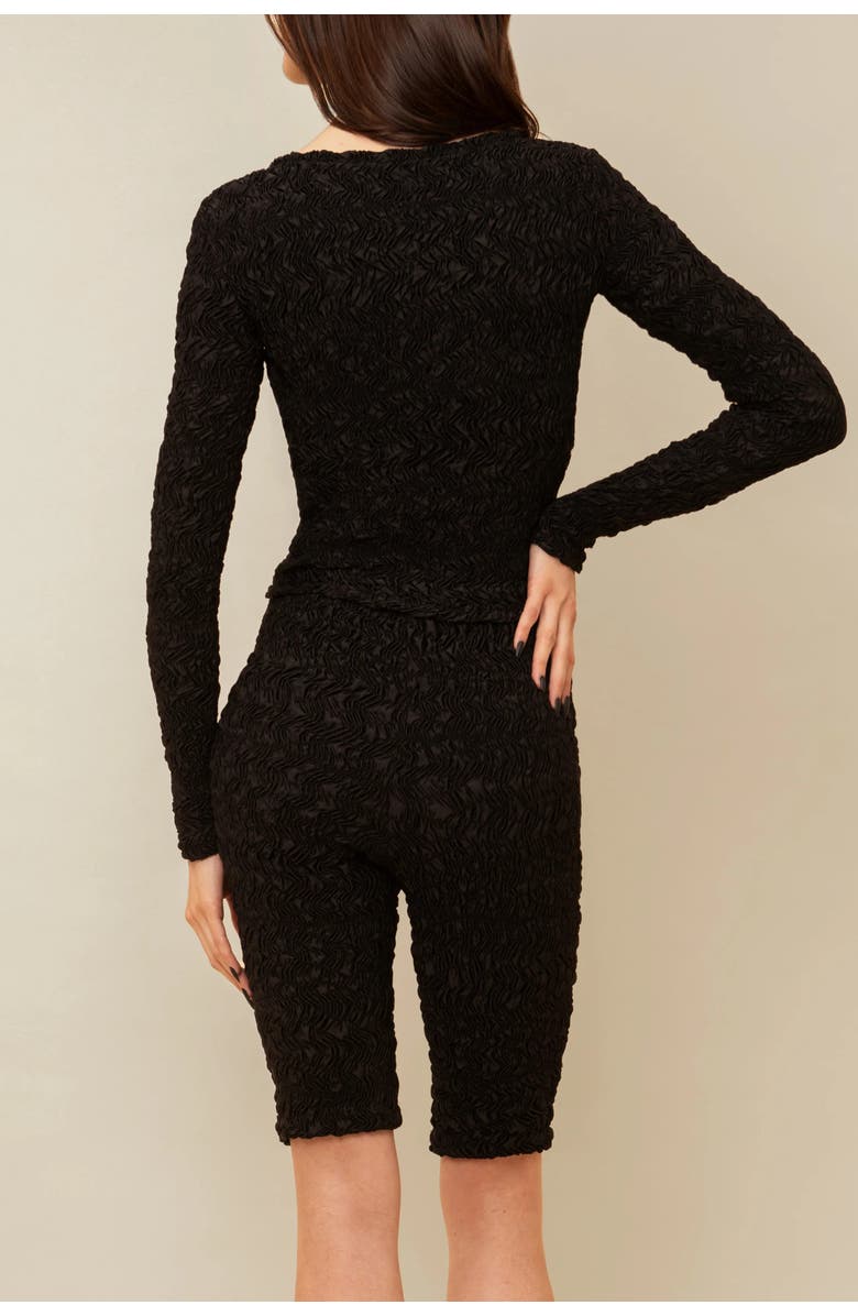 Contessa Mills Blair Cozy Elevated Long-Sleeve Cotton T-Shirt, Alternate, color, Black