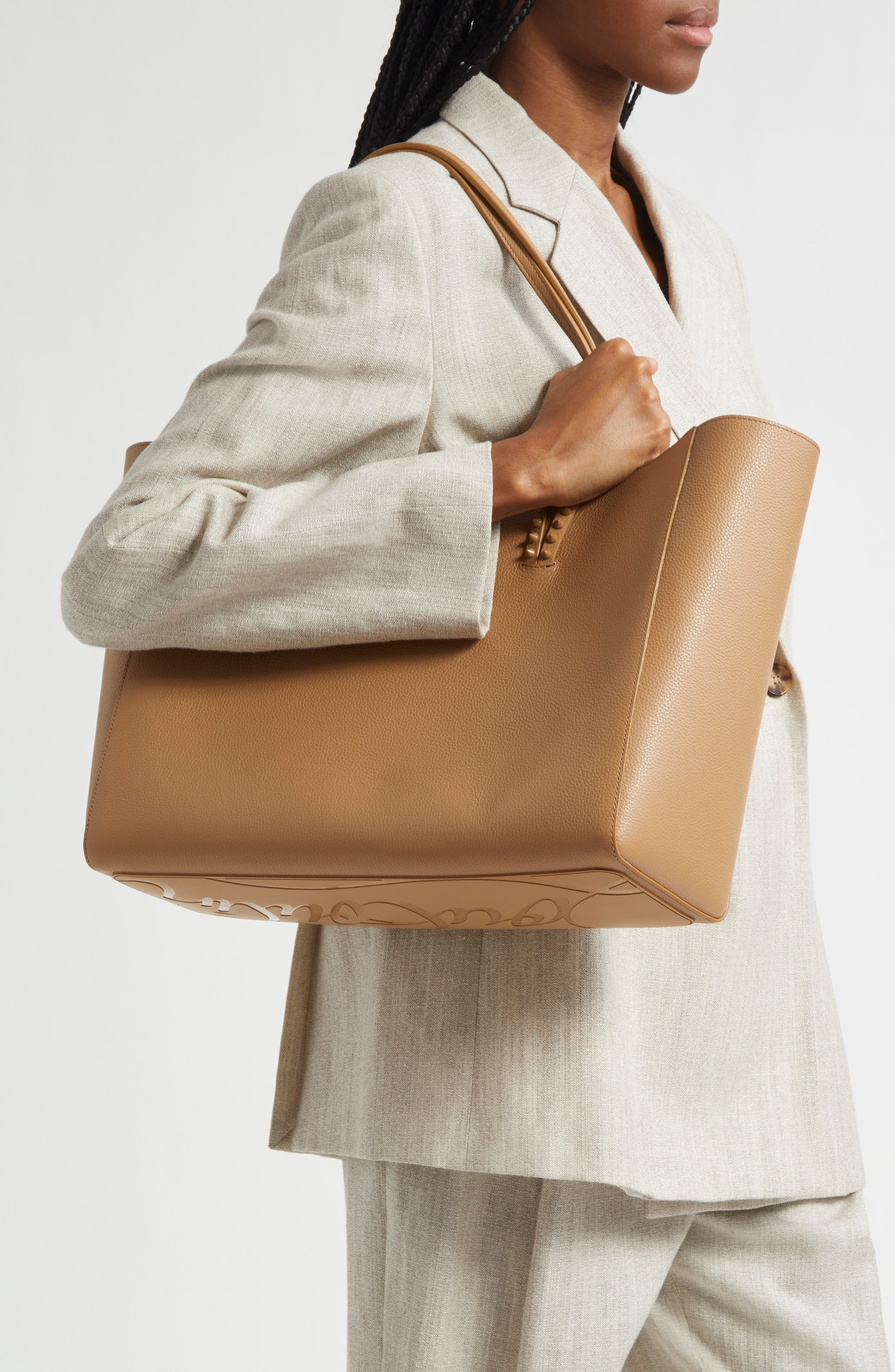 Large Cabata Soft Leather Tote Bag, Alternate, color, LIONNE