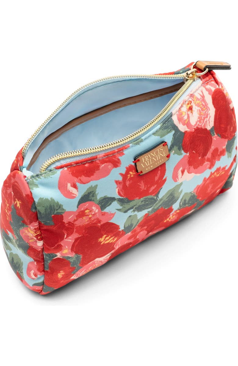 Frances Valentine Small Cosmetic Pouch, Alternate, color, Red/Light Blue