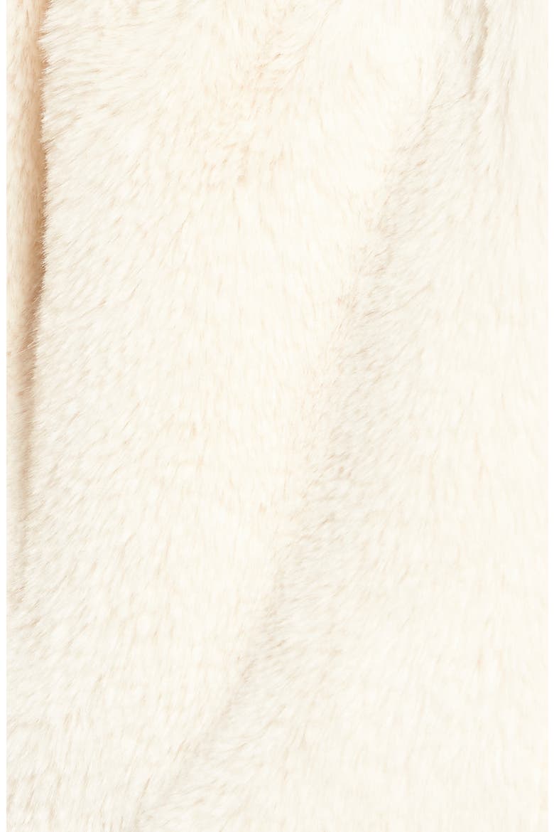 Faux Fur Hooded Jacket, Alternate, color, CREAM