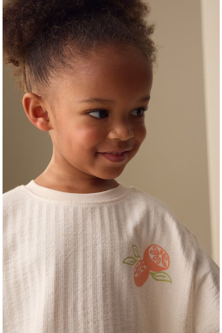 Kids' Rib Graphic T-Shirt & Flare Leggings Set, Alternate, color, WHITE