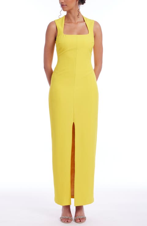 Square Neck Sheath Cocktail Dress