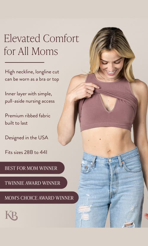 Kindred Bravely Sublime Maternity & Nursing Longline Bra Top In Gray