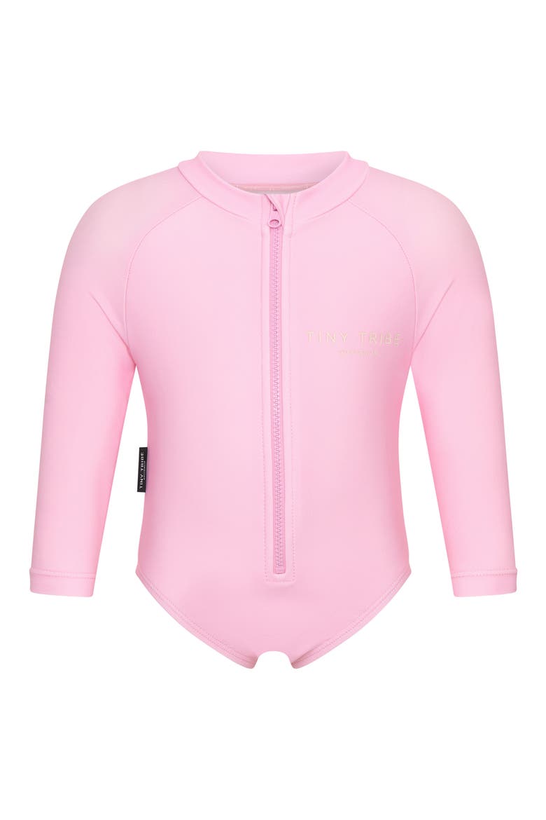 Core Diving Long Sleeve One-Piece Swimsuit, Main, color, PINK