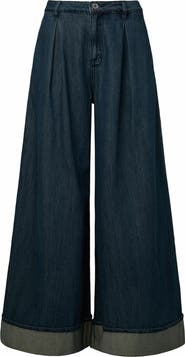 WeWoreWhat Pleated Wide Leg Jean