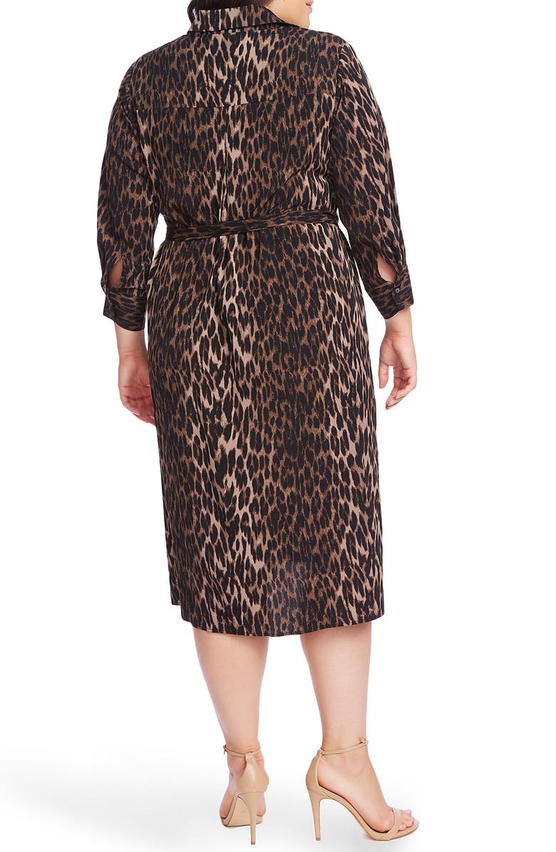 Vince Camuto Animal Phrases Shirtdress, Alternate, color, 