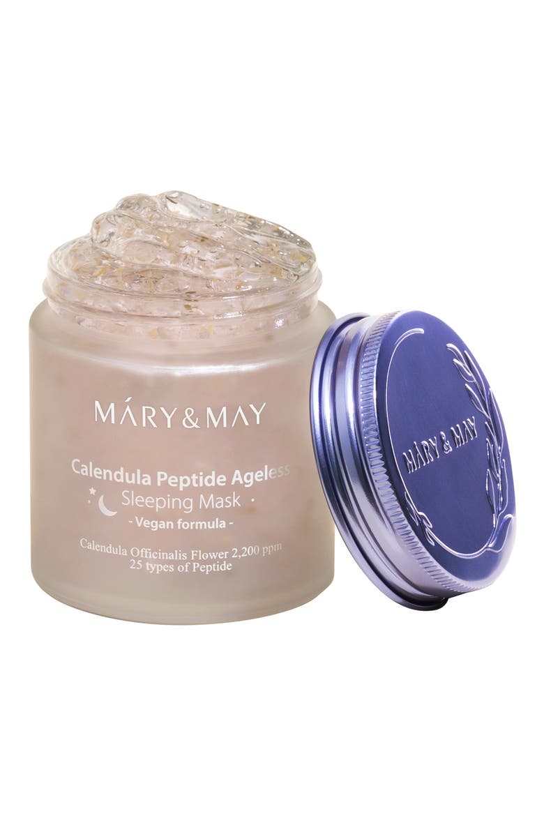 Vegan Calendula Peptide Ageless Sleeping Mask, Main, color, NO COLOR