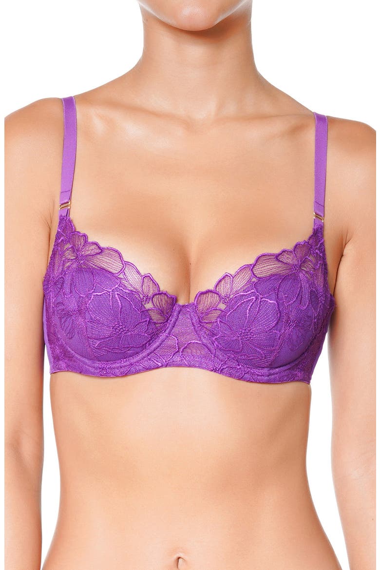 Symphonie Underwire Lace Bra, Main, color, PURPLE