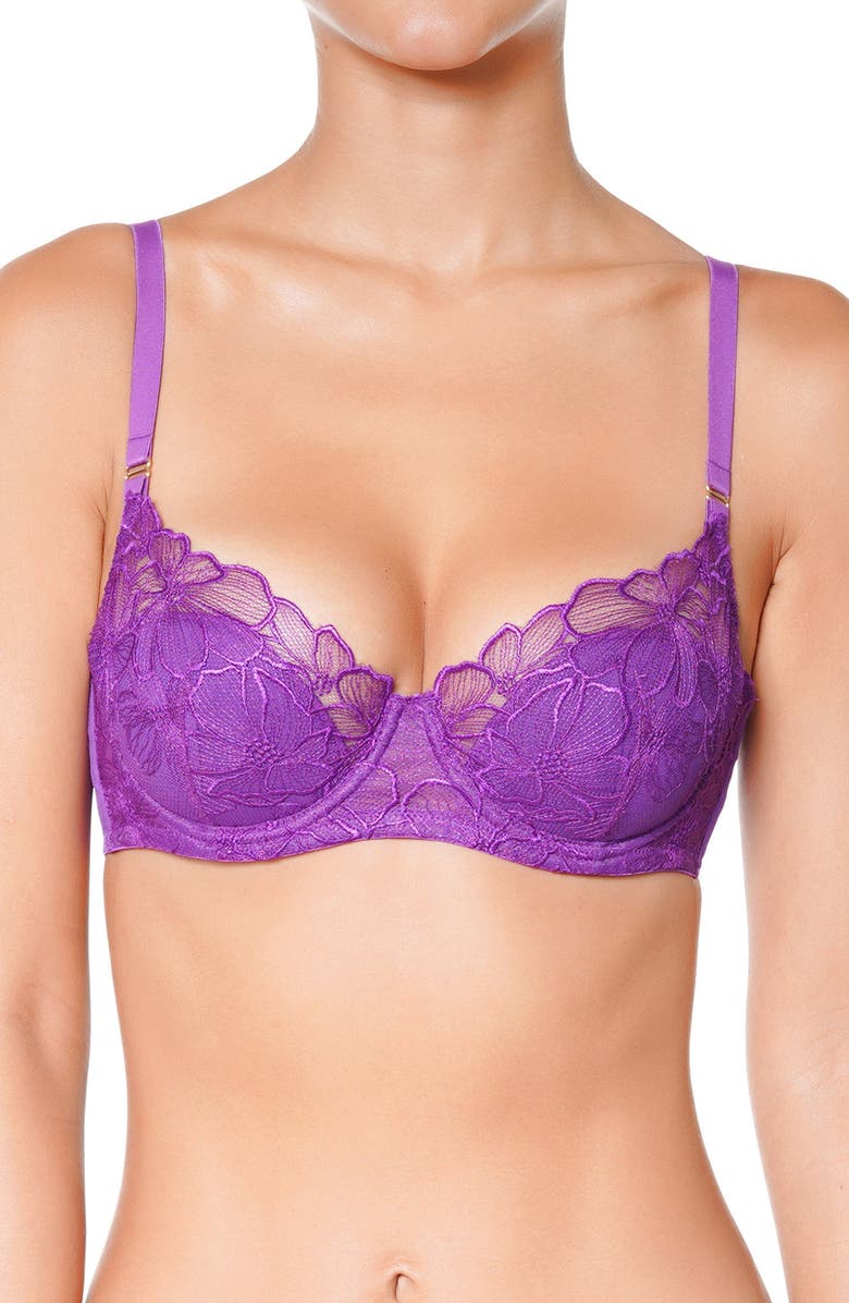 Huit Symphonie Underwire Lace Bra, Main, color, Purple