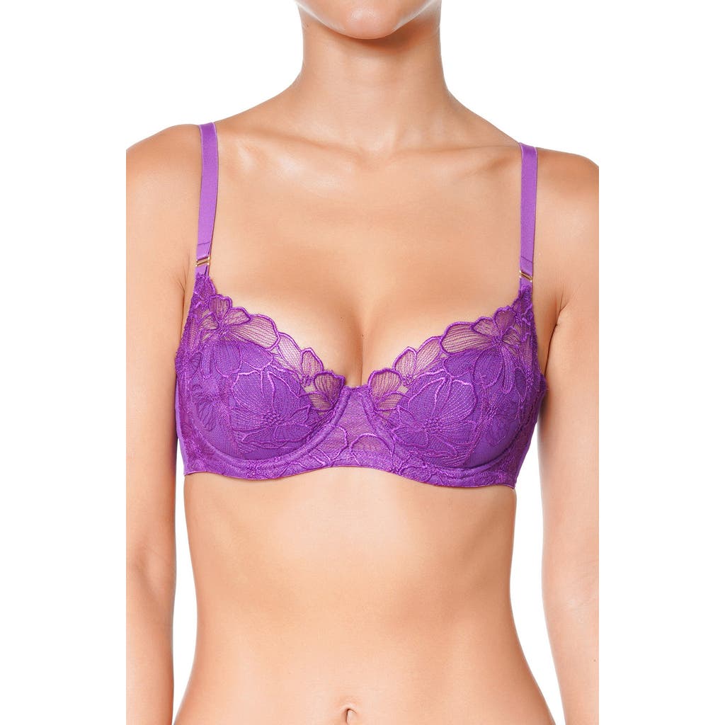 Huit Symphonie Underwire Lace Bra In Purple