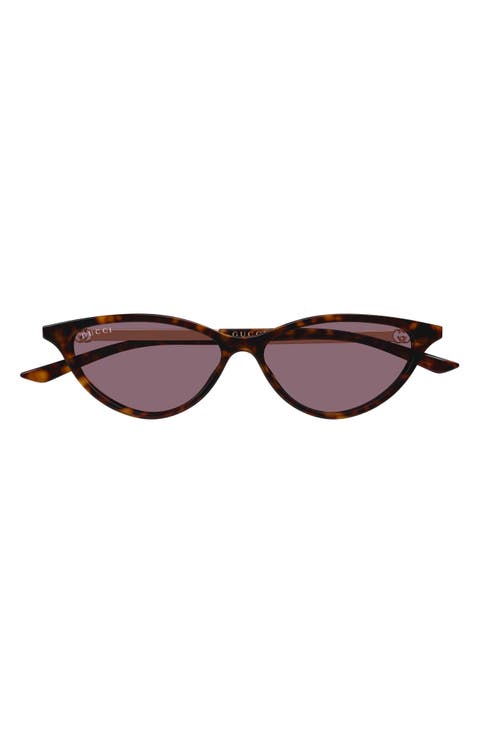 54mm Gradient Polarized Cat Eye Sunglasses