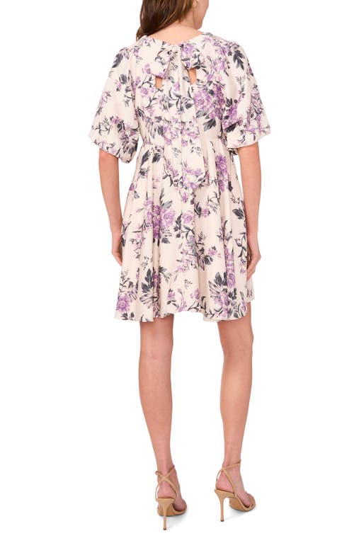 Cece Floral Babydoll Minidress In Multi