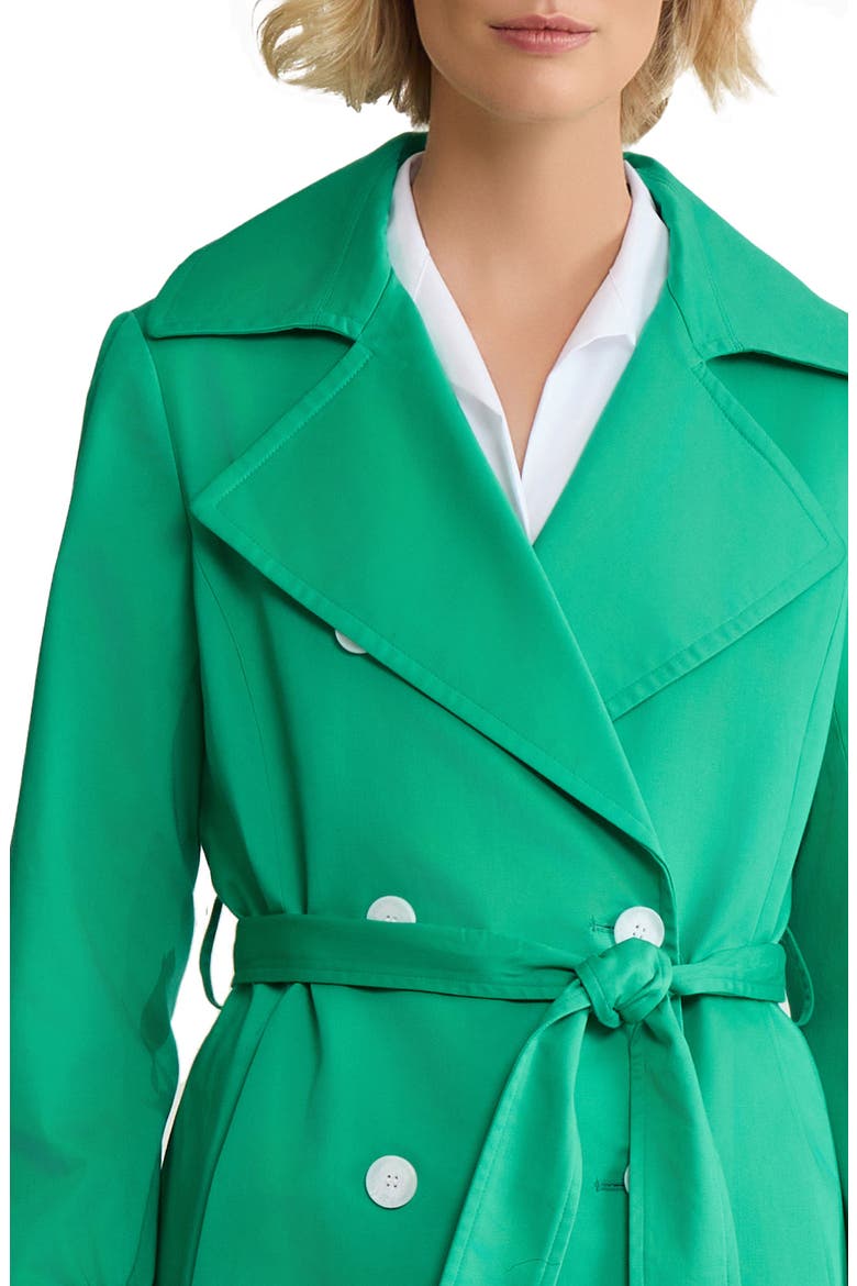 Double Breasted Trench Coat, Alternate, color, KELLY