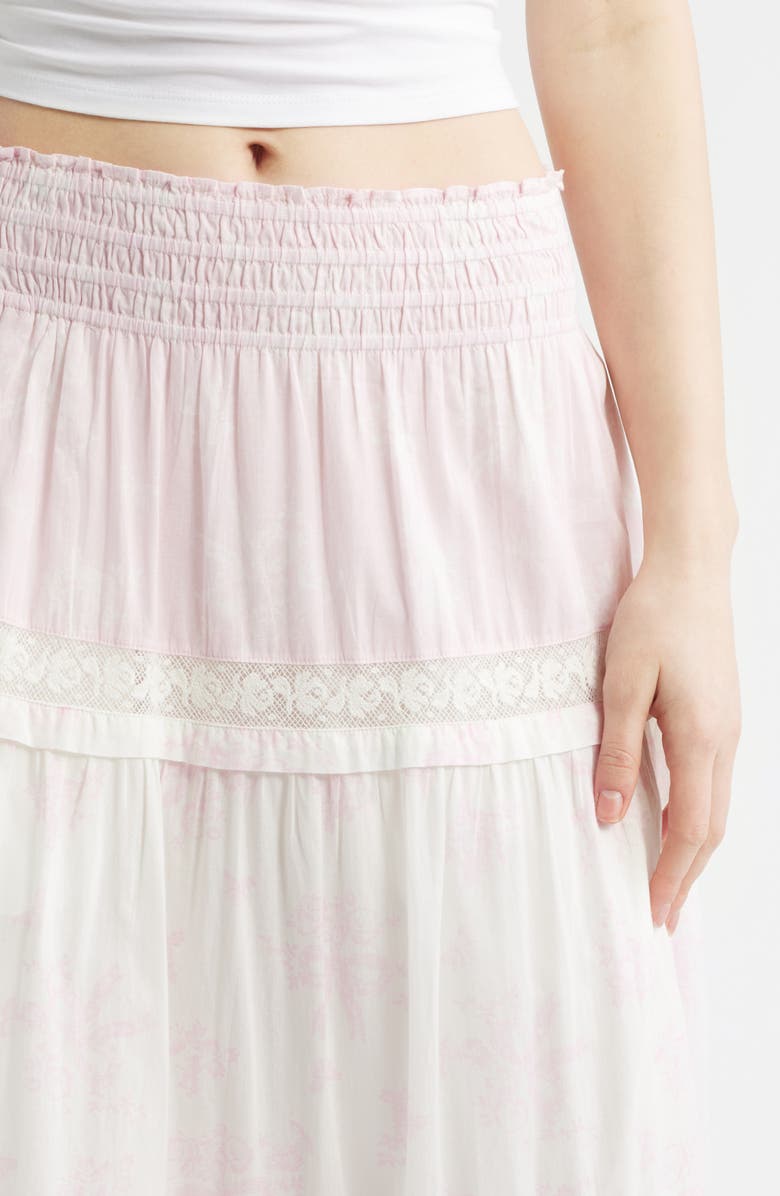 LoveShackFancy Phia Tiered Skirt, Alternate, color, Nantucket Heirloom Print Mix